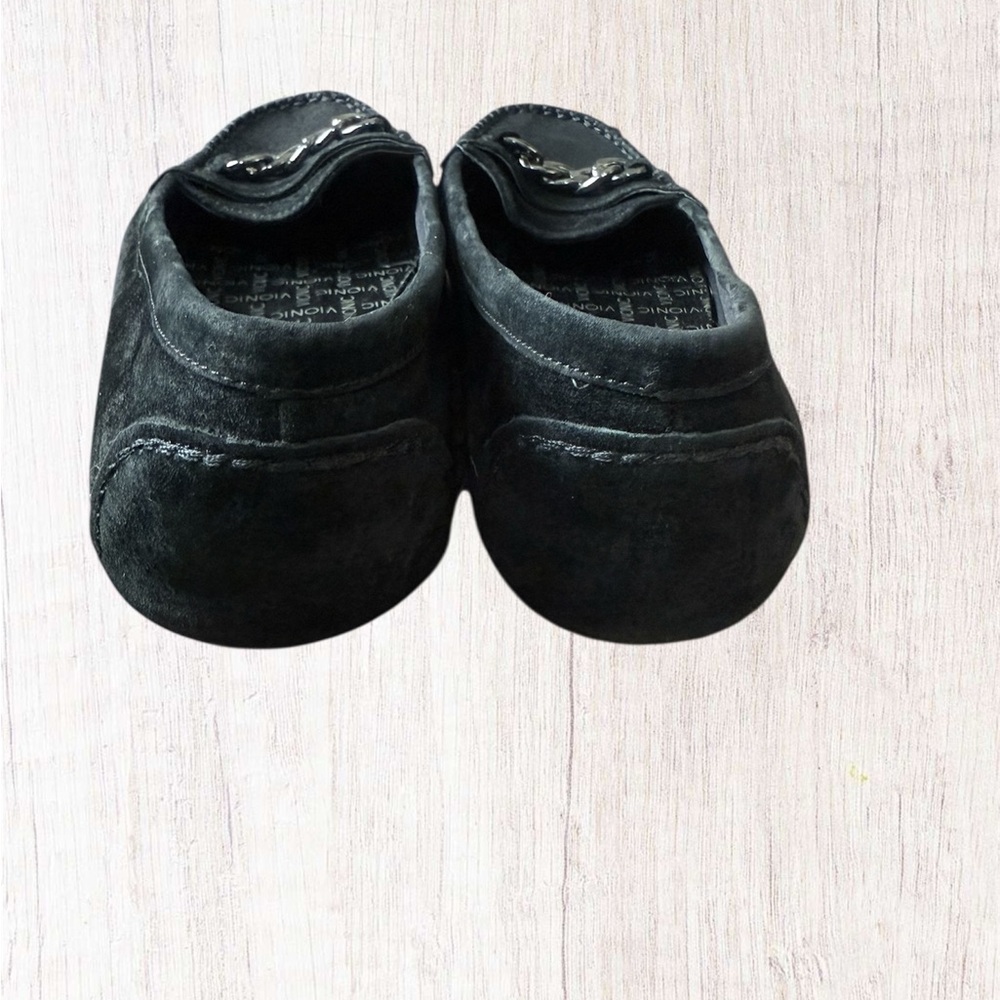 Vionic Mesa Black Suede Loafers Classic Flats Size 8 - Picture 3 of 6